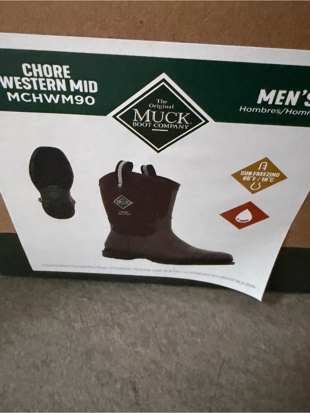 Muck Boot Company Chore Western Men's Brown Pull-On Work Boot 9 NWT - Picture 6 of 7